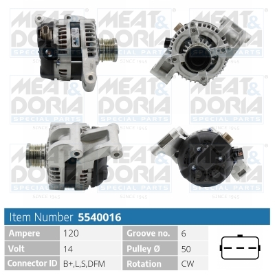 MEAT & DORIA Generator 5540016 for FORD VOLVO