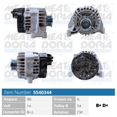 MEAT & DORIA Generator 5540344 for FORD LANCIA