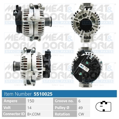 MEAT & DORIA Generator 5510025 for BMW