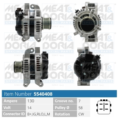 MEAT & DORIA Generator 5540408 for TOYOTA
