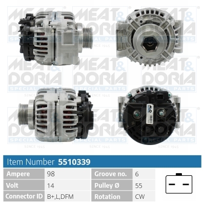 MEAT & DORIA Generator 5510339 for VOLVO RENAULT