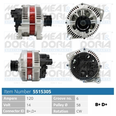 MEAT & DORIA Generator 5515305 for LANCIA CITROËN/PEUGEOT