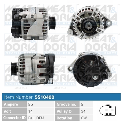 MEAT & DORIA Generator 5510400 for MERCEDES-BENZ SMART