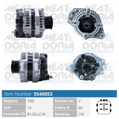 MEAT & DORIA Generator 5540053 for BMW TOYOTA