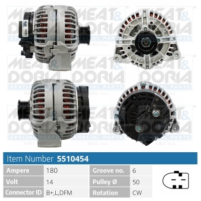 MEAT & DORIA Generator 5510454 for MERCEDES-BENZ
