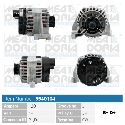 MEAT & DORIA Generator 5540104 for FORD LANCIA