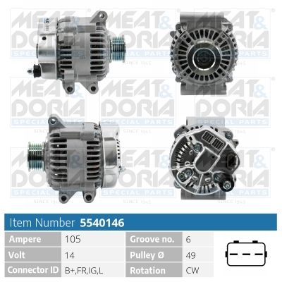 MEAT & DORIA Generator 5540146 for BMW ROVER