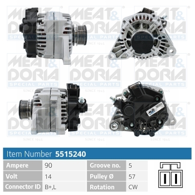 MEAT & DORIA Generator 5515240 for KIA
