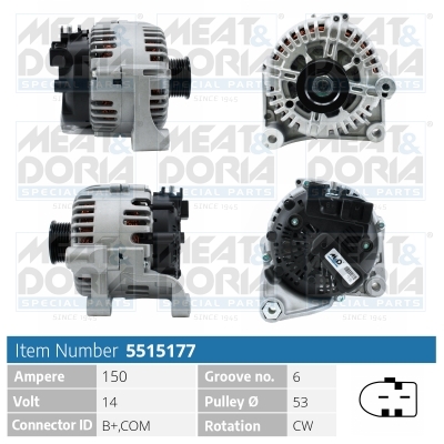 MEAT & DORIA Generator 5515177 for BMW