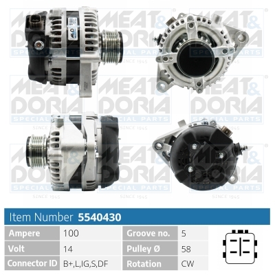 MEAT & DORIA Generator 5540430 for TOYOTA