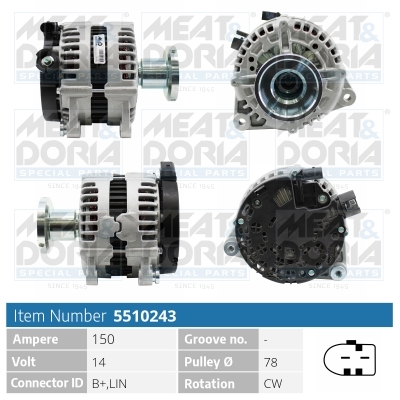 MEAT & DORIA Generator 5510243 for FORD VOLVO