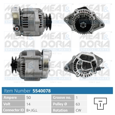 MEAT & DORIA Generator 5540078 for DAIHATSU