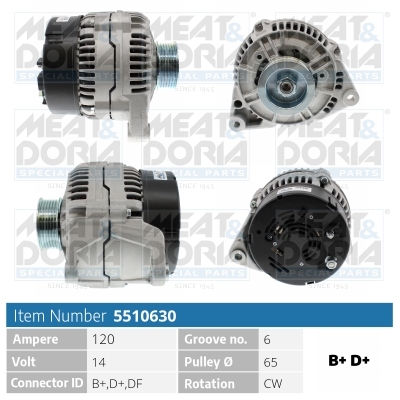 MEAT & DORIA Generator 5510630 for VAG