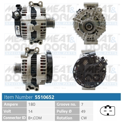 MEAT & DORIA Generator 5510652 for BMW