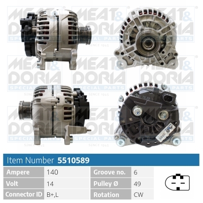 MEAT & DORIA Generator 5510589 for VAG
