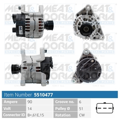 MEAT & DORIA Generator 5510477 for BMW