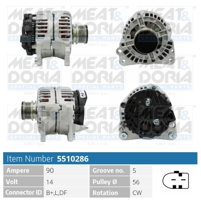 MEAT & DORIA Generator 5510286 for VAG