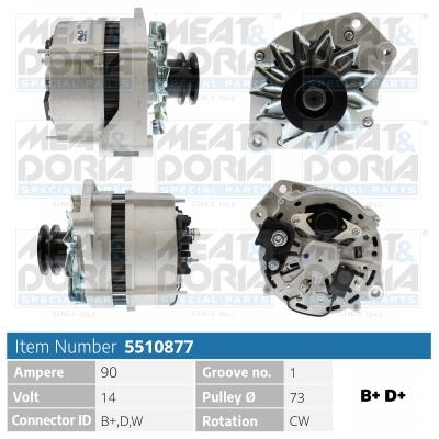 MEAT & DORIA Generator 5510877 for VAG
