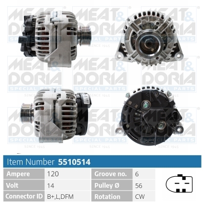 MEAT & DORIA Generator 5510514 for MERCEDES-BENZ