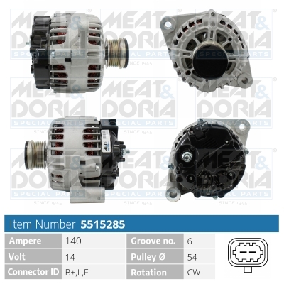 MEAT & DORIA Generator 5515285 for OPEL GENERAL MOTORS