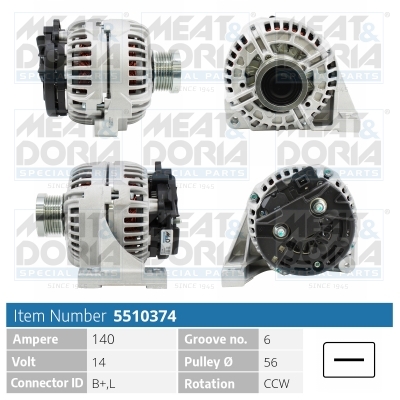 MEAT & DORIA Generator 5510374 for VOLVO