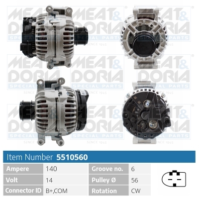 MEAT & DORIA Generator 5510560 for VAG