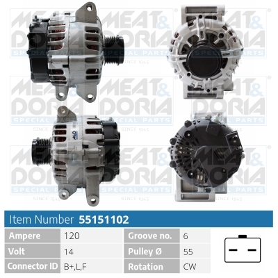 MEAT & DORIA Generator 55151102 for OPEL GENERAL MOTORS