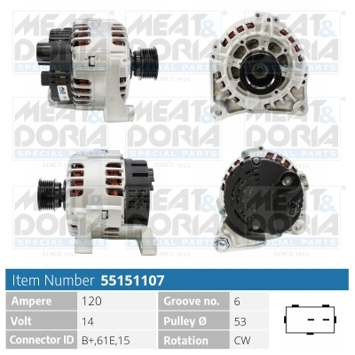 MEAT & DORIA Generator 55151107 for BMW