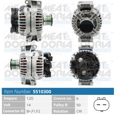 MEAT & DORIA Generator 5510300 for MERCEDES-BENZ LANCIA JEEP CHRYSLER