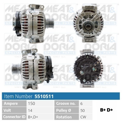 MEAT & DORIA Generator 5510511 for MERCEDES-BENZ