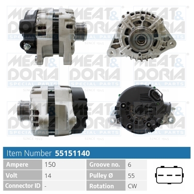 MEAT & DORIA Generator 55151140 for KIA