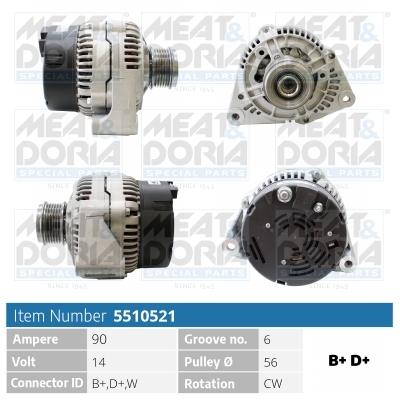 MEAT & DORIA Generator 5510521 for MERCEDES-BENZ