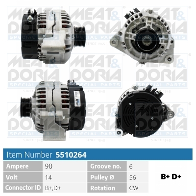 MEAT & DORIA Generator 5510264 for MERCEDES-BENZ CITROËN/PEUGEOT