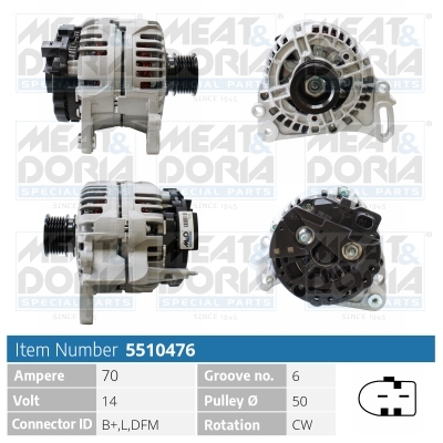 MEAT & DORIA Generator 5510476 for VAG