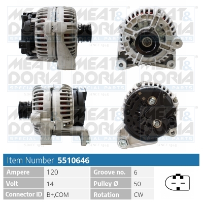 MEAT & DORIA Generator 5510646 for BMW