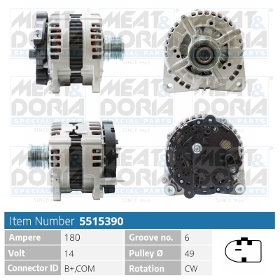 MEAT & DORIA Generator 5515390 for VAG MERCEDES-BENZ