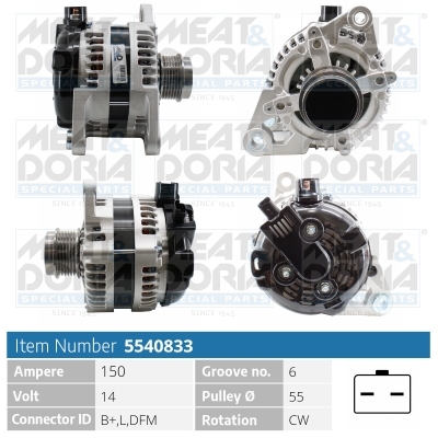 MEAT & DORIA Generator 5540833 for LANCIA