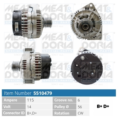 MEAT & DORIA Generator 5510479 for MERCEDES-BENZ