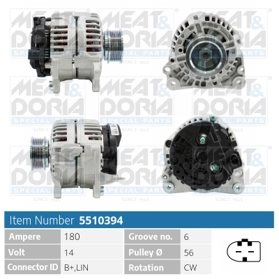 MEAT & DORIA Generator 5510394 for VAG