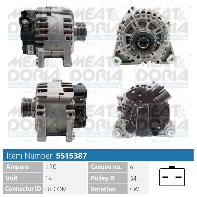 MEAT & DORIA Generator 5515387 for CITROËN/PEUGEOT TOYOTA