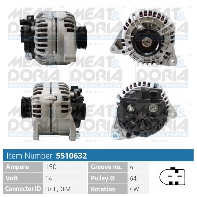 MEAT & DORIA Generator 5510632 for VAG