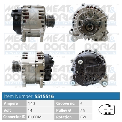 MEAT & DORIA Generator 5515516 for VAG