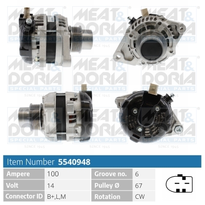 MEAT & DORIA Generator 5540948 for CITROËN/PEUGEOT TOYOTA