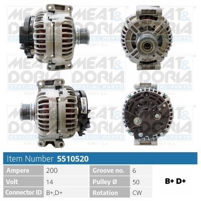 MEAT & DORIA Generator 5510520 for MERCEDES-BENZ