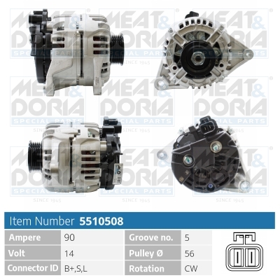 MEAT & DORIA Generator 5510508 for MITSUBISHI
