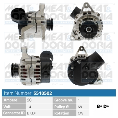 MEAT & DORIA Generator 5510502 for IVECO DAF