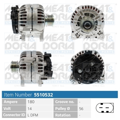 MEAT & DORIA Generator 5510532 for VAG