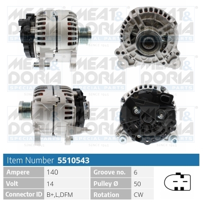 MEAT & DORIA Generator 5510543 for VAG