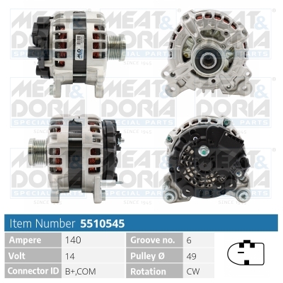 MEAT & DORIA Generator 5510545 for VAG