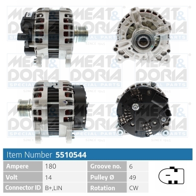 MEAT & DORIA Generator 5510544 for VAG